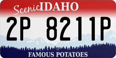 ID license plate 2P8211P