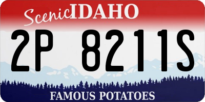 ID license plate 2P8211S