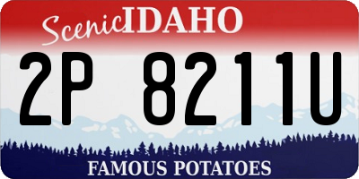 ID license plate 2P8211U