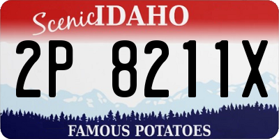 ID license plate 2P8211X