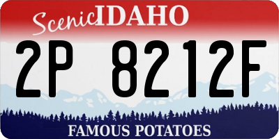 ID license plate 2P8212F