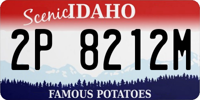 ID license plate 2P8212M