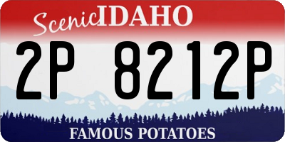 ID license plate 2P8212P