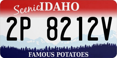 ID license plate 2P8212V