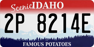 ID license plate 2P8214E