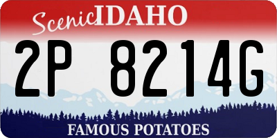 ID license plate 2P8214G