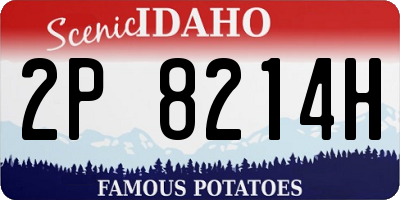 ID license plate 2P8214H