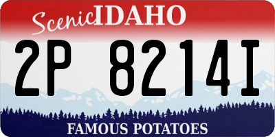 ID license plate 2P8214I