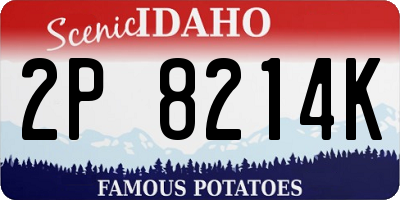 ID license plate 2P8214K