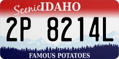 ID license plate 2P8214L