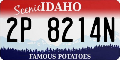 ID license plate 2P8214N
