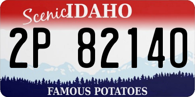 ID license plate 2P8214O