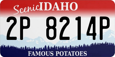 ID license plate 2P8214P