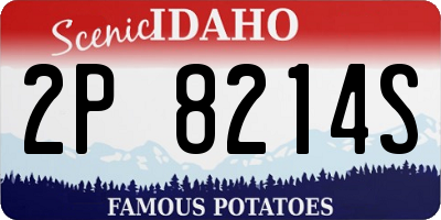 ID license plate 2P8214S