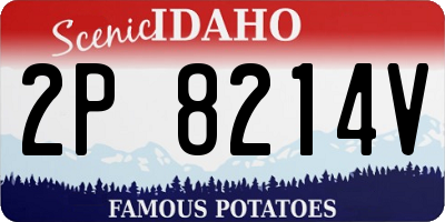 ID license plate 2P8214V