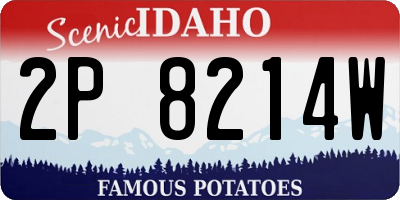 ID license plate 2P8214W