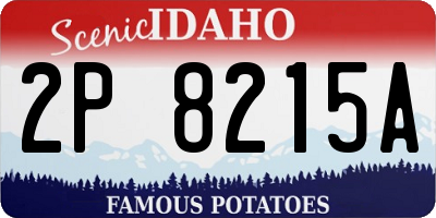 ID license plate 2P8215A