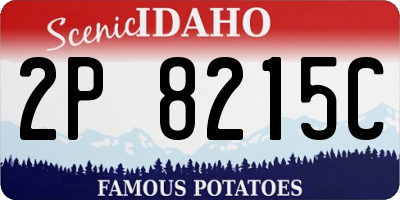 ID license plate 2P8215C