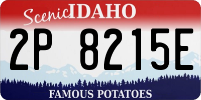 ID license plate 2P8215E