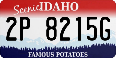 ID license plate 2P8215G