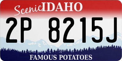 ID license plate 2P8215J