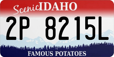 ID license plate 2P8215L