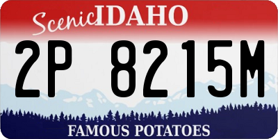 ID license plate 2P8215M