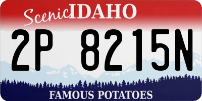ID license plate 2P8215N