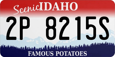 ID license plate 2P8215S