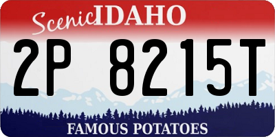 ID license plate 2P8215T