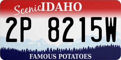 ID license plate 2P8215W