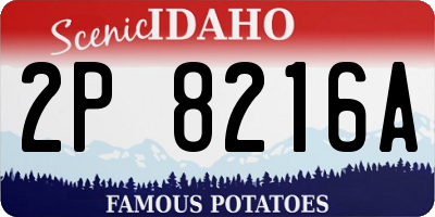 ID license plate 2P8216A