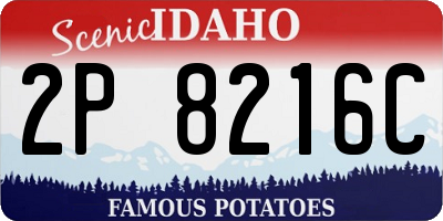 ID license plate 2P8216C