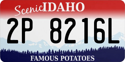 ID license plate 2P8216L