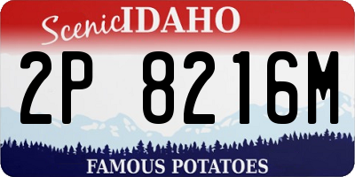 ID license plate 2P8216M
