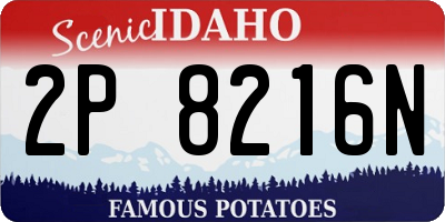 ID license plate 2P8216N
