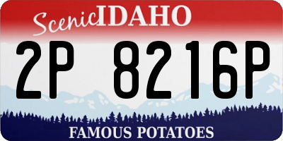 ID license plate 2P8216P
