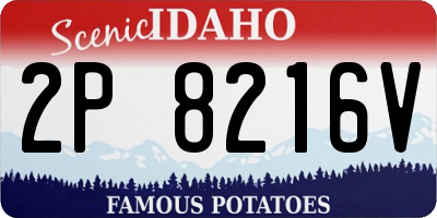 ID license plate 2P8216V
