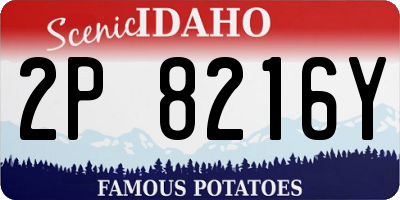 ID license plate 2P8216Y
