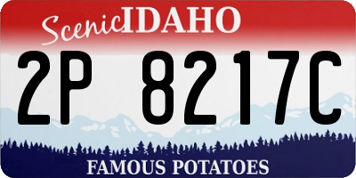ID license plate 2P8217C