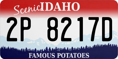 ID license plate 2P8217D