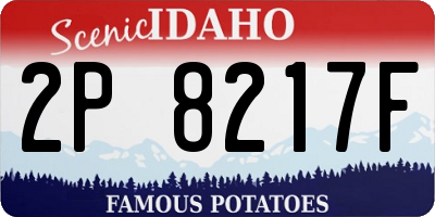 ID license plate 2P8217F