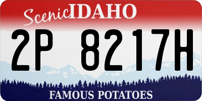 ID license plate 2P8217H