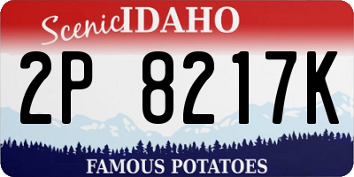 ID license plate 2P8217K