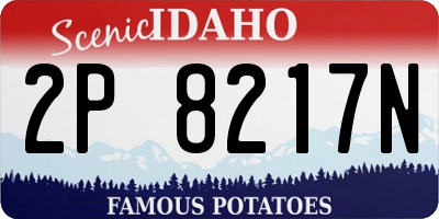 ID license plate 2P8217N