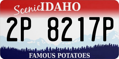 ID license plate 2P8217P