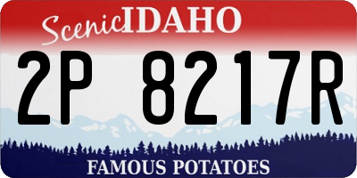 ID license plate 2P8217R