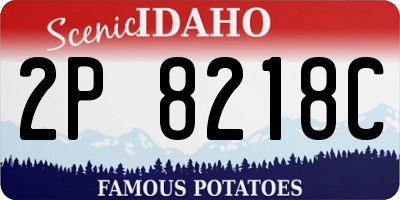 ID license plate 2P8218C