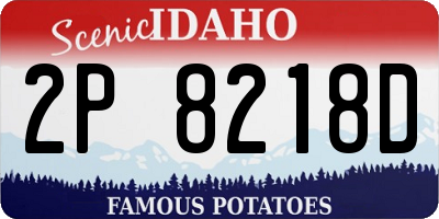 ID license plate 2P8218D