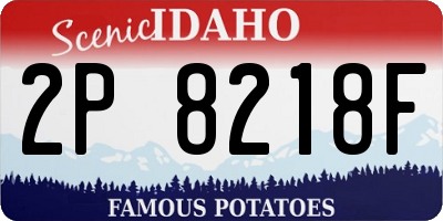 ID license plate 2P8218F